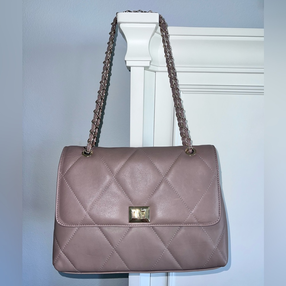 Quilted Shoulder Bag - Taupe